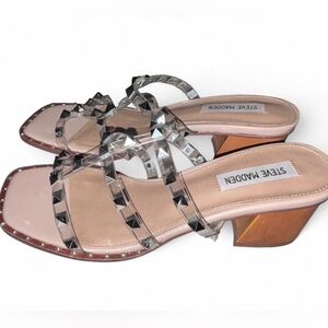 Steve Madden Clear Studded Heeled Sandals